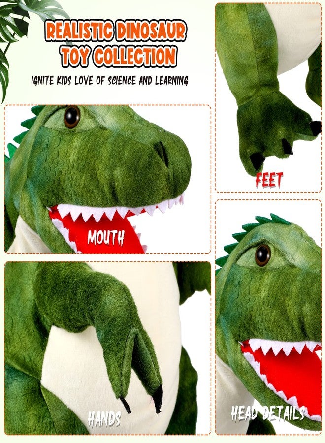 Chalyna 15.7 Inch Plush Dinosaur Plush Stuffed Animal with 5 Cute Little Dinosaurs in Tummy Carrier Baby Dinosaur Gift Set Kid Soft Cuddly Stuffed Pillow for Valentines Birthday Party Favor - Image 4